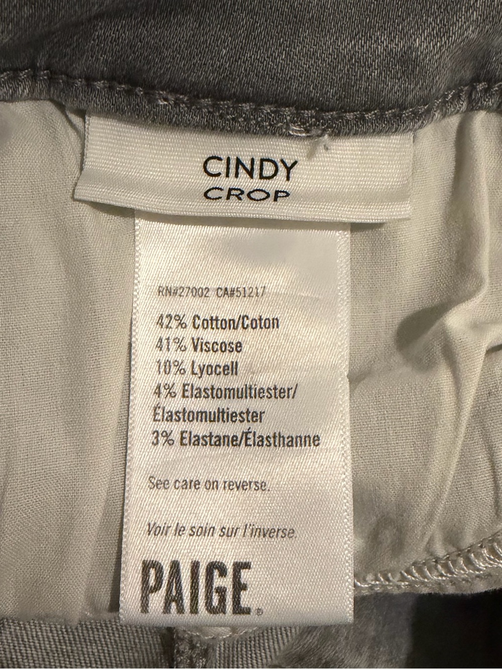 PAIGE Cindy Crop High Rise Straight
Jeans SZ 30 - Picture 8 of 11